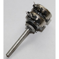 Potentiometer stereo   1K  log 4mm Metall - Ruwido