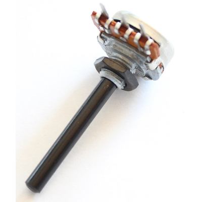 Potentiometer mono   100K log 4mm Kunststoffachse Omeg