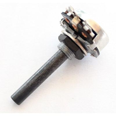 Potentiometer axial mono  100K log 6mm Kunststoffachse