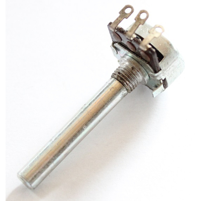 Potentiometer axial mono  100K log 6mm Metal