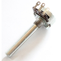 Potentiometer axial mono  100K log 6mm metal