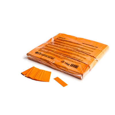 Slowfall confetti rectangles 55x17mm orange