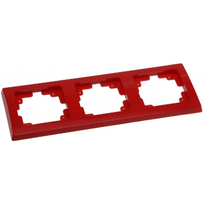 3-fach Rahmen rot
