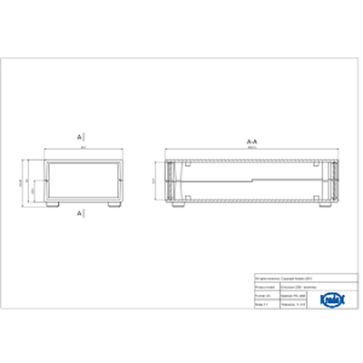 Universal plastic enclosures  90x200x49 mm black