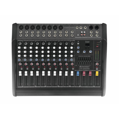 Powered mixer 12 channel 2 x 300Wmax LS-1222A