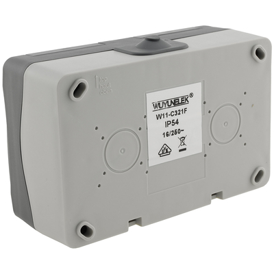 Damp room double socket IP54 for surface mounting