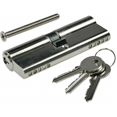 Locking cylinder 80mm (40 + 40mm) profile cylinder, 3 beard keys