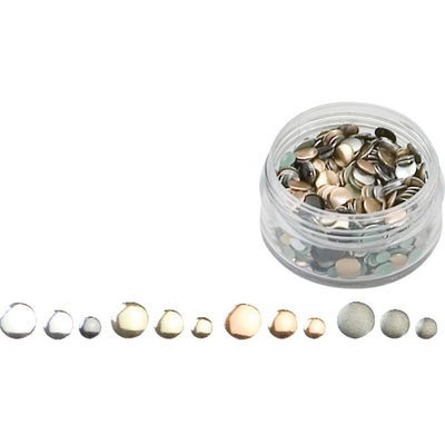 Ersatznieten in 3 Gr��en undf 4 Farben/gl�nzend (750Stk)