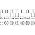 Brennstempel Set 7-tlg.