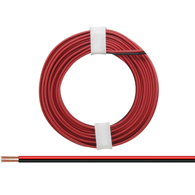 Zwillingslitze  2 x 0,14mm�   5m rot-schwarz