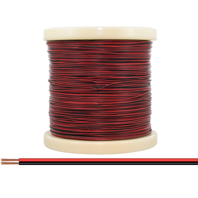 Twin-core stranded wire 2 x 0.14 mm� 500m red-black