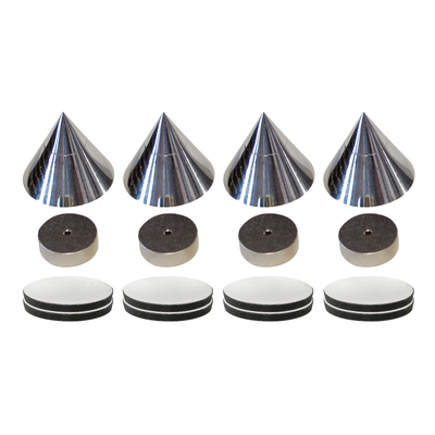 Vibration damper fo loudspeaker chrome  Set of 4 pieces