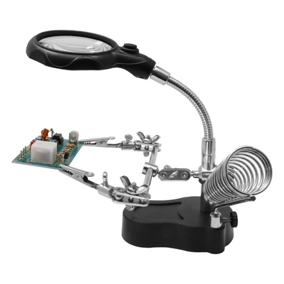 Helping Hand mit LED-Licht + Lupe - HH3