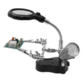 Helping hand with LED light + magnifying glass - HH3