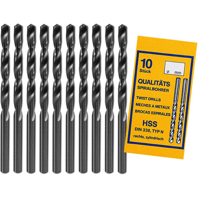 HSS spiral drills 0,3mm according to DIN 338, type N, right, cylindrical