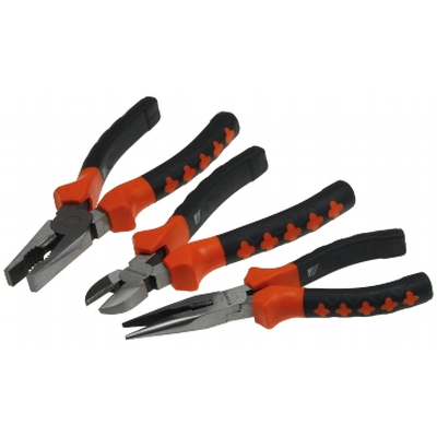 Pliers set - combi / nose pliers, side cutter 3 parts - ProGrip