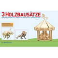 Wooden contruction kit set of 3 Circus - M870
