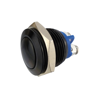 Aluminiumtaster 16mm 1 x (ein) schwarz gew�lb