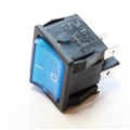 Rocker switch off/on with indicator light 250V 10A blue