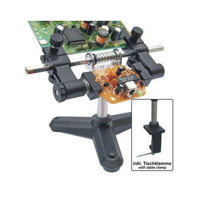Professional circuit board holder with stand&szlig; and table clamp - PPH6