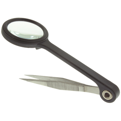 Tweezers with magnifying glass - PZ80