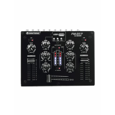 2 Kanal DJ Mixer mit integriertem MP3-Player PM-211P