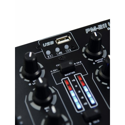 2 Kanal DJ Mixer mit integriertem MP3-Player PM-211P