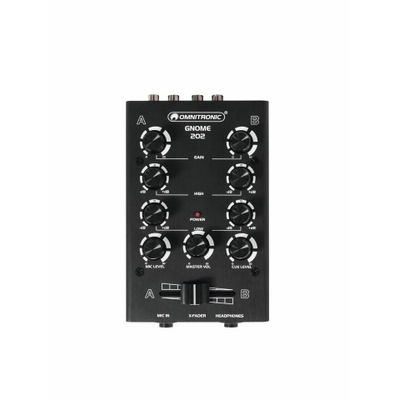 2 Kanal DJ Mixer im Miniaturformat - GNOME-202 schwarz