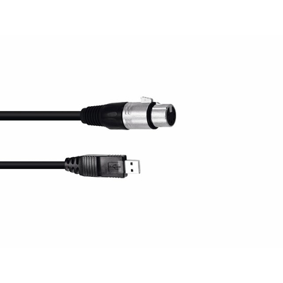 Interface cable USB/XLR(F) 1.5m black