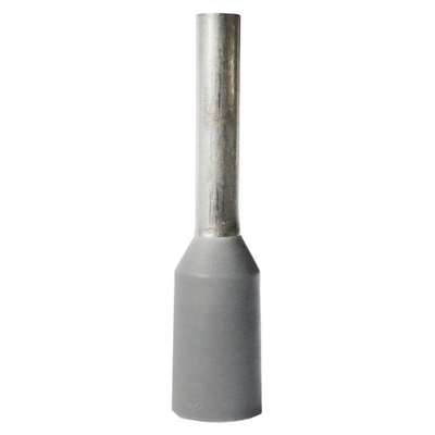 Wire end sleeves insulated 0.75mm 8mm gray DIN46228-4 Cu galvanized - Klauke