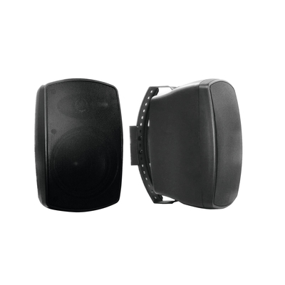 Wall speaker pair outdoor black with support 8 Ohm 30 Wrms - OD-4