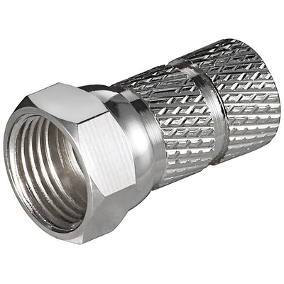 F plug for 6.5 mm cable to twist-on
