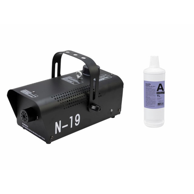 Nebelmaschine schwarz N-19 inkl. Action Nebelfluid 1l A2D