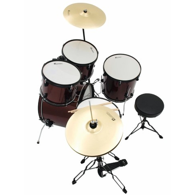 5-piece  drum set - DS-200 wine red