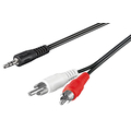 3,5mm Klinkenstecker stereo / 2 x Cinchstecker 10m
