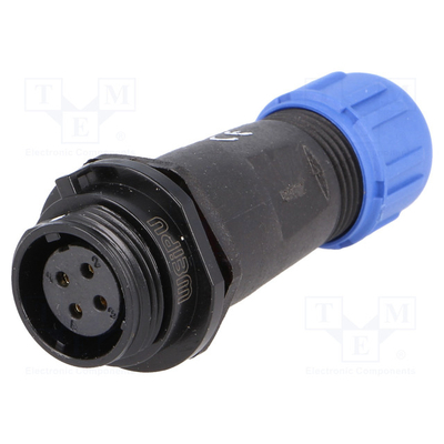 Coupling 4 pin 200V 5A male thread IP68 - SP1311/S4IN