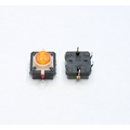 Mikrotaster TACT aus/(ein) 12x12x7,3 mit LED gelb THT
