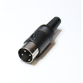 DIN Stecker  3 Polig 180 gerade mit Knickschutz