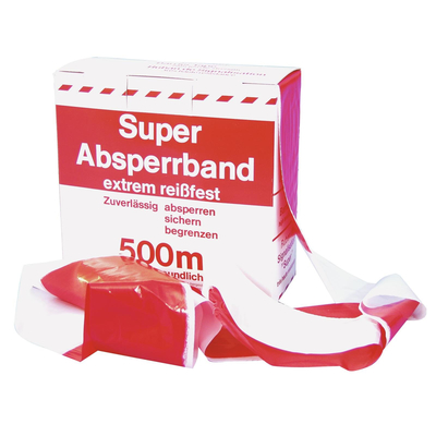Barrier Tape red/white 500m x 75mm