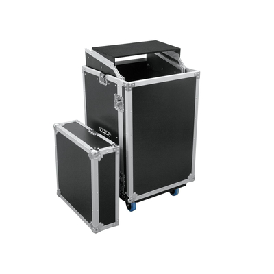 Flightcase for 483 mm devices (19) with notebook tray