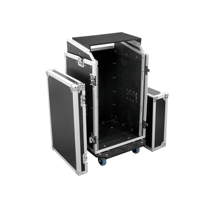 Flightcase for 483 mm devices (19) with notebook tray
