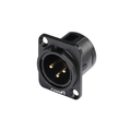 XLR mounting plug 3pin HI-X3DM-G - HICON