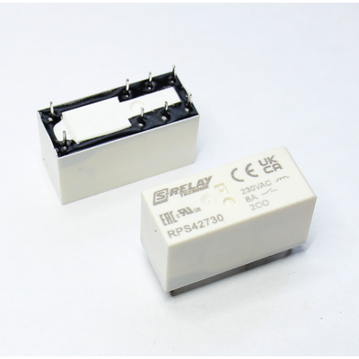 Relay print 230VAC 8A 2 x on/(on) - RPS42730