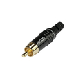 HICON Cinch Stecker schwarz - HI-CM06-NTL