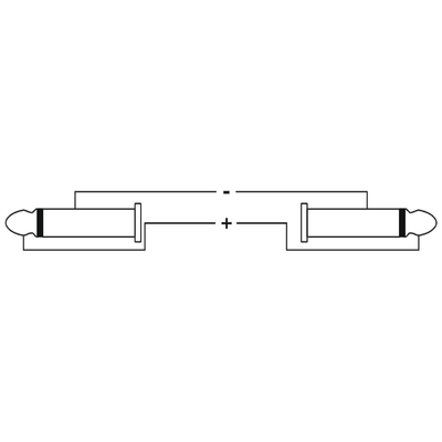 6,3mm Klinke Lautsprecherkabel 2 x1,5 1,5m sw
