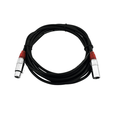 XLR cable 3-pin 3m black/red