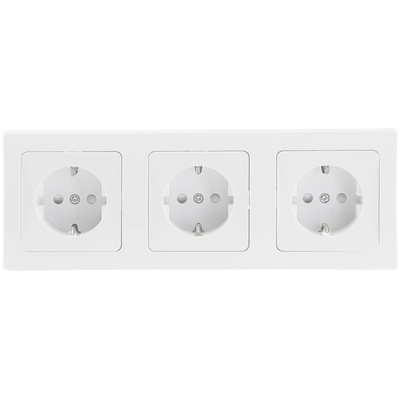 DELPHI Triple Socket Outlets incl. Frame ? 250VAC 16A...