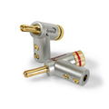 Banana plug angled 4mm with spreader fixation - set of 4