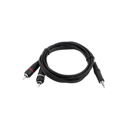 Adapterkabel 3,5 Klinke<>2 x Cinch 1,5m sw