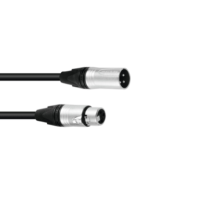 DMX cable XLR 3pin 1.5m bk Neutrik